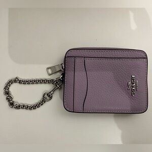 Lilac Coach Zip Card Case